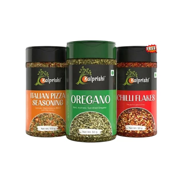 Kalprishi Chilli Flakes, Pizza & Oregano Seasoning