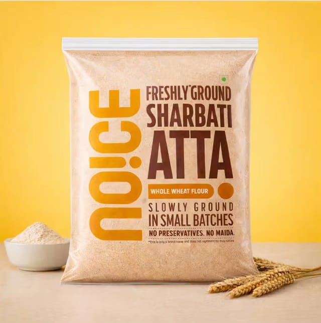 NOICE Freshly Ground Sharbati Atta (Whole Wheat Flour)
