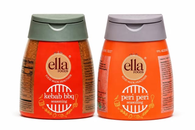 Ella Foods Kebab BBq + Peri Peri Seasoning Combo (Pack of 2 x 100 Gm)