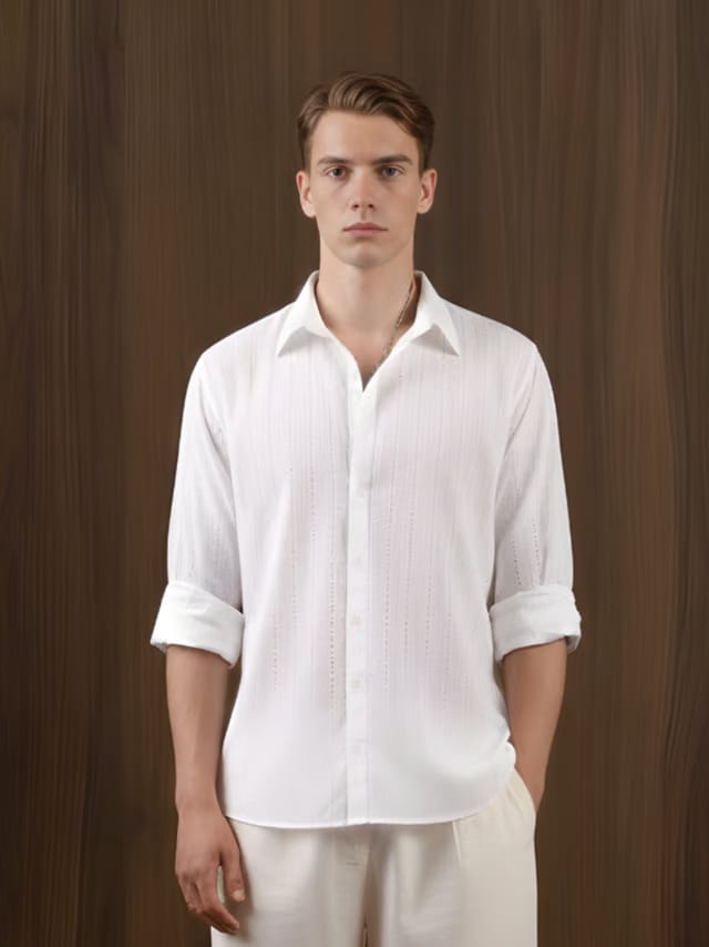 Sufi Jacquard Fitted Shirt
