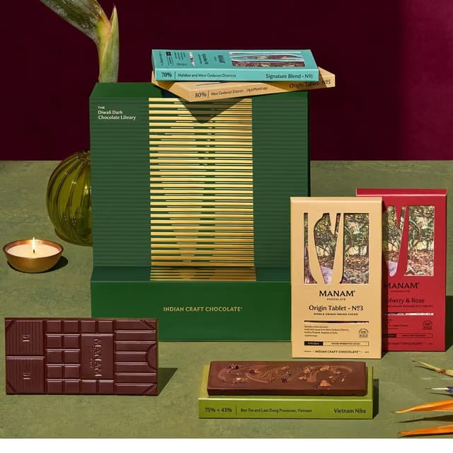 Manam Chocolate The Diwali Dark Chocolate Library Chocolate Gift Pack