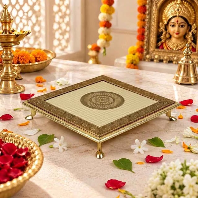 Meenakari Design Puja Chowki