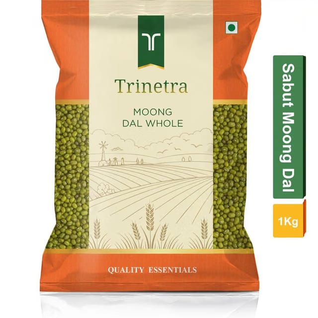 Trinetra Unpolished Green Moong Dal (Whole)