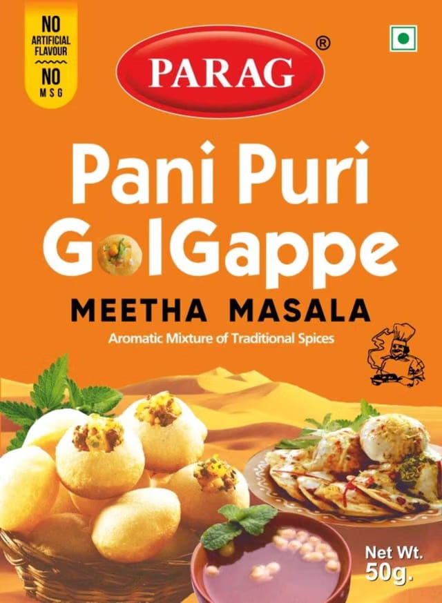 Parag Pani Puri Golgappa Mitha Masala 100 gm with free Tikha Masala