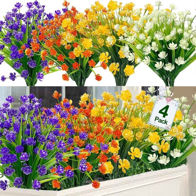 Artificial Flowers Spring Grass Lotus for Vase Pot Home Decoration
