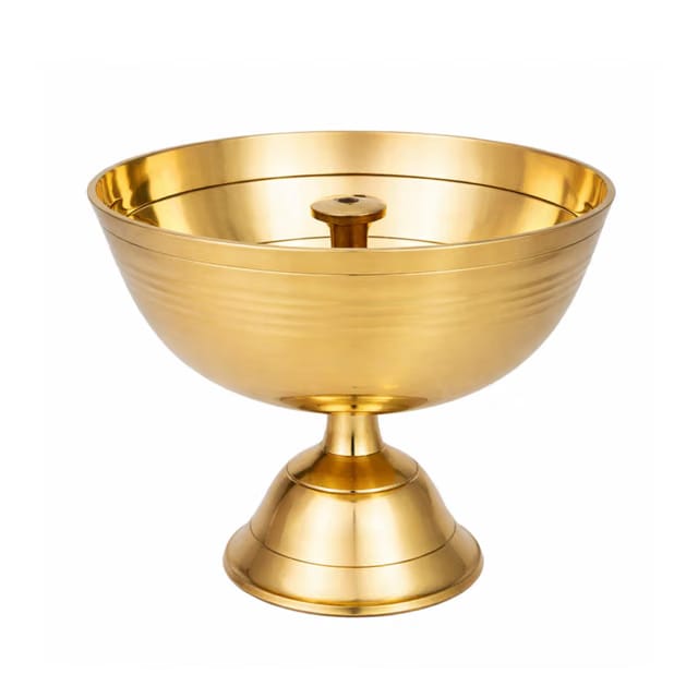 Brass Akhand Jyoti Diya for Pooja – Traditional Akhand Deepak for Mandir, Diwali, Navratri & Home Temple (Small - 5 No)