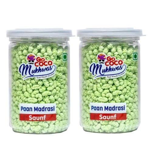 GO COCO Green Paan Madrasi Saunf Mukhwas Mouth Freshener Mix, 200gm