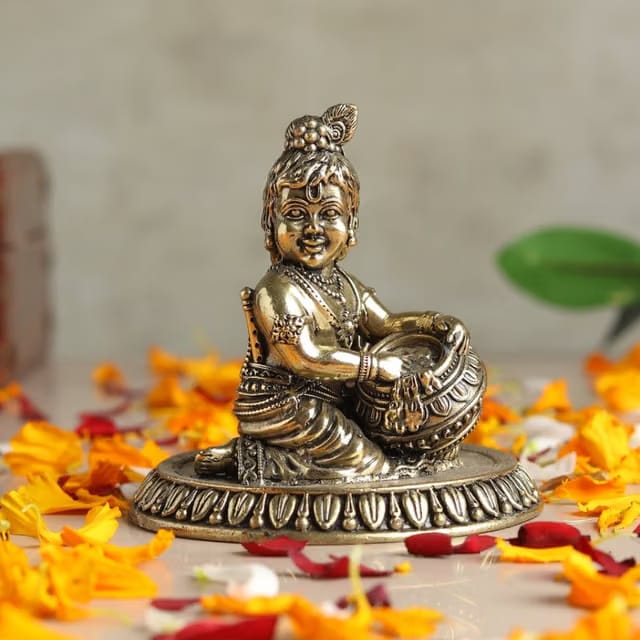 Brass Bal Krishna Idol