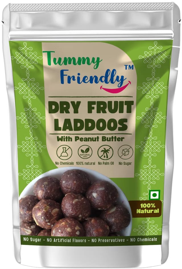 TummyFriendly Dry Fruit Laddus. Healthy Dry Fruit Laddus with Dates - Sugar-Free Snacks for Kids
