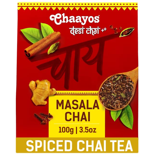 Chaayos Masala Tea 100g, Strong Chai with Goodness of Adrak, Elaichi, Tulsi