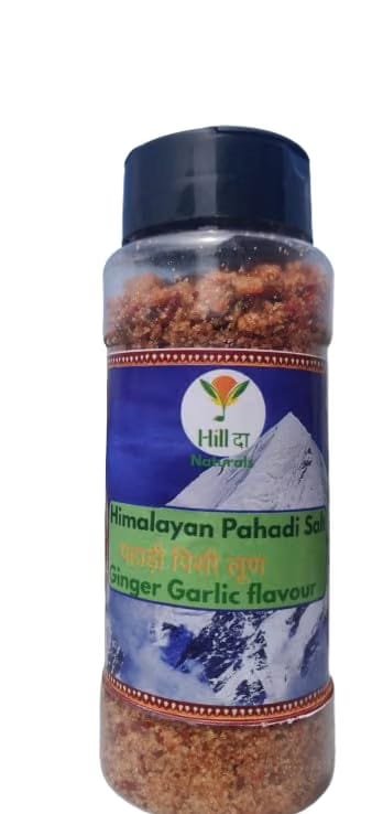 Himalayan Pahadi Ginger and Garlic Flavoured Salt, (सिलबट्टा पहाड़ी पिस्यूं लूण) Traditional Indian Seasoning. 130