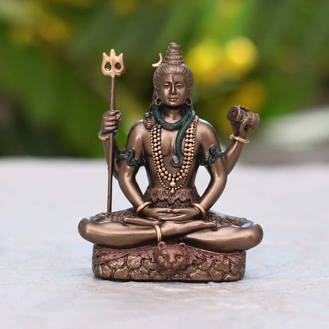 Collectible India Lord Shiva Idol Shiv Padmasana Sitting Statue