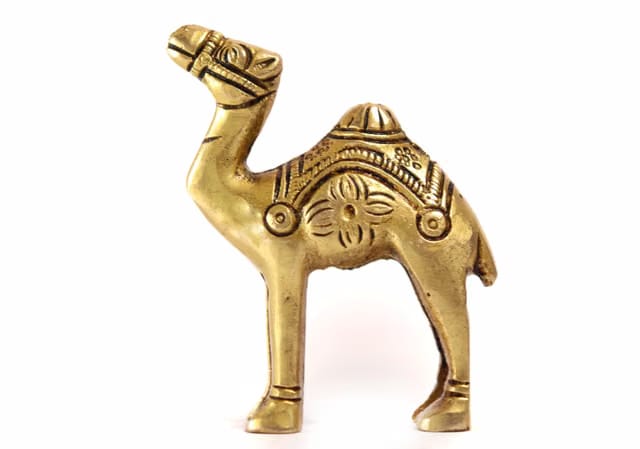 The Spiritual Living Fine Crafted Brass Camel Showpiece