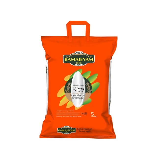 Ramajeyam Steam Sona Masoori Sonamasuri Rice (Medium Grain)