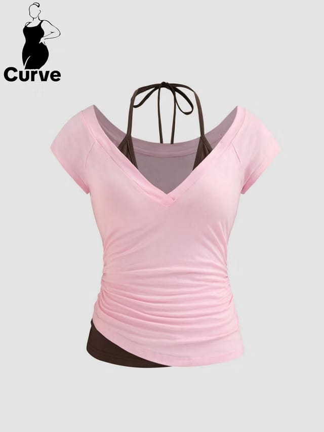 Women's Plus Size Contrast Cami Top