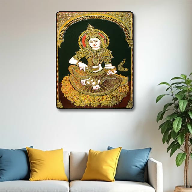 Divine Goddess Annapurna Tanjore Art Print