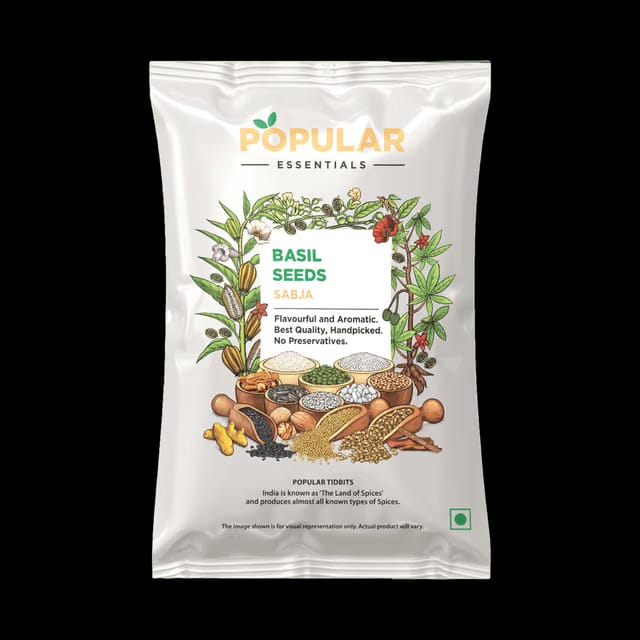 Popular Essentials Sabja Basil Seeds