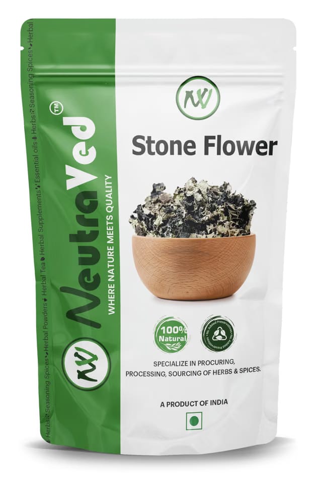 NeutraVed Stone Flower Spice, Dagad Phool, Patthar Phool, Kalpasi Spice for Biryani, Chettinad Masala & Indian Cooking