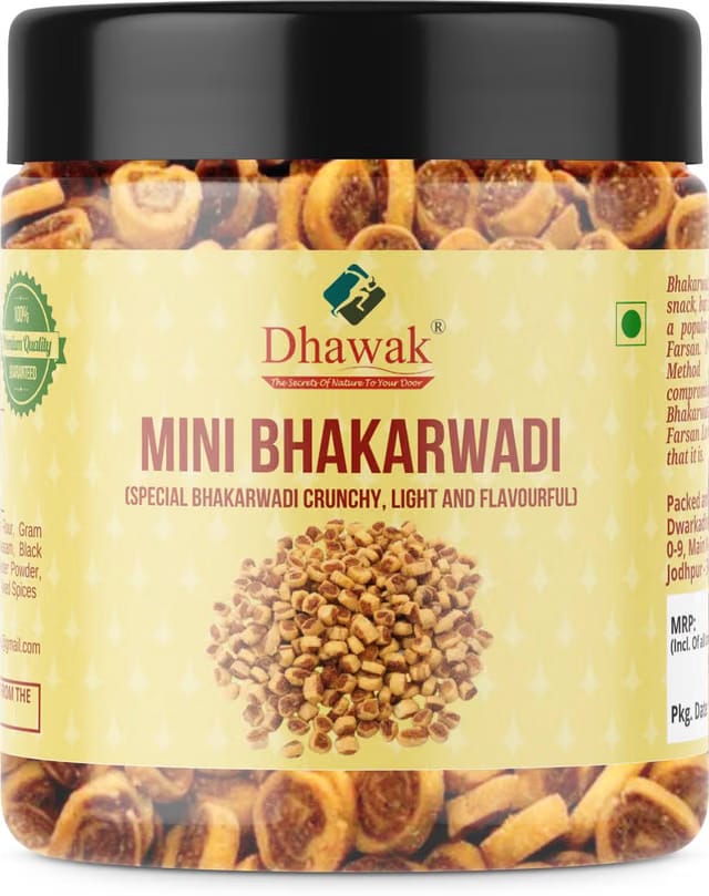 Dhawak Gujrati Mini Bhakarwadi Bakarwadi Crunchy Light and Flavourful Bhakarwadi Snacks Bhakarwadi