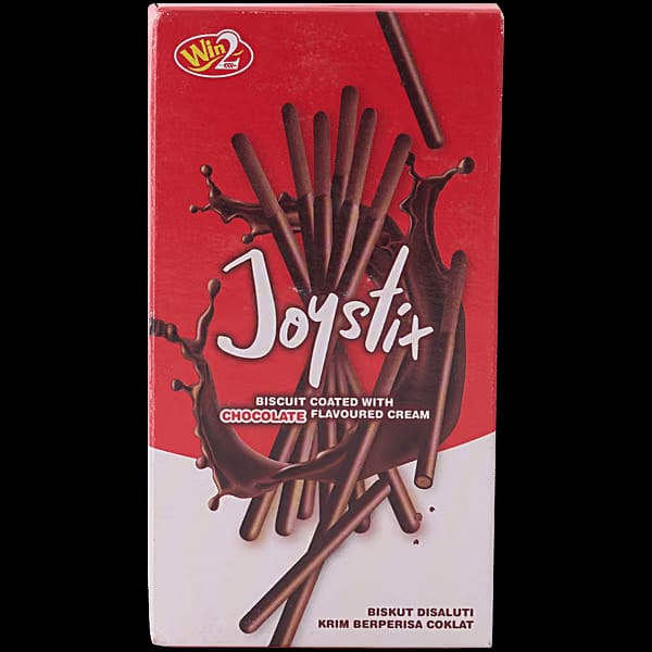 WIN2 Imported Joystix Biscuit Coated With Chocolate Flavoured Cream
