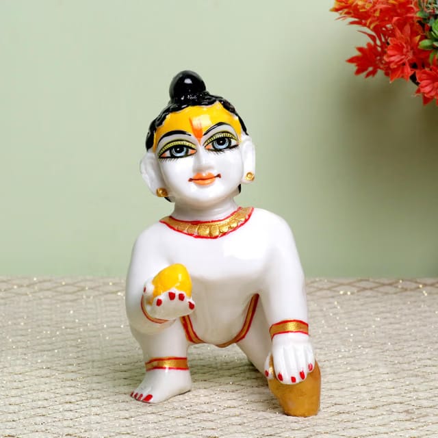 GW Creations ISKCON Classic Laddu Gopal Marble Showpiece