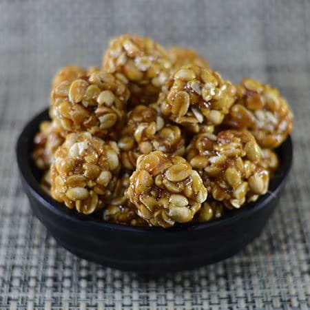 NPPV ORGANIC Organic Hand Made Peanut Jaggery Balls/Ground Nut Balls/Kadalai Urundai/Peanut Jaggery Chikki )