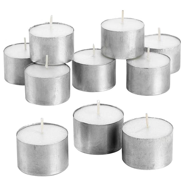Srajan Tealight Candles 100% Pure Wax, Unscented, Pack of 50, Guaranteed 6-7 Hours Burning time