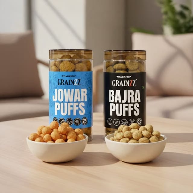 Grainzz Jowar & Bajra Millet Puffs Combo