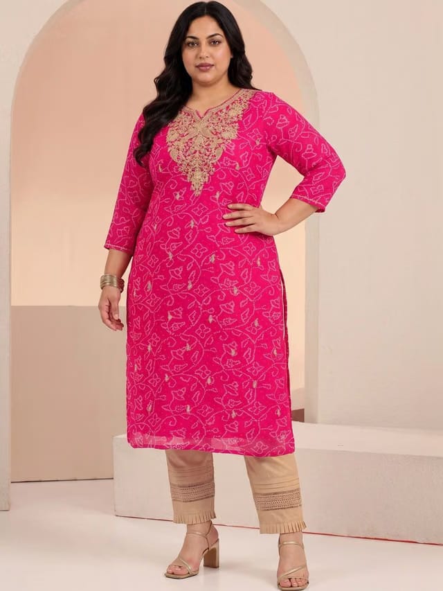 EXTRA LOVE BY LIBAS Women Bandhani Printed Kurta