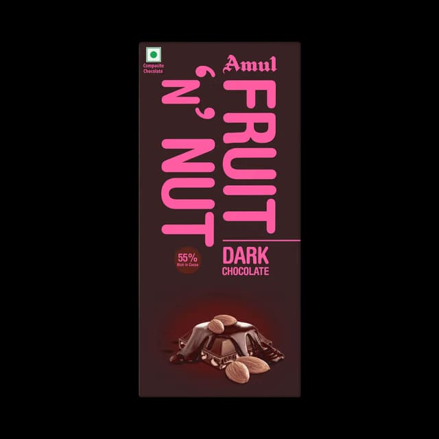 Amul Fruit Nut 55% Dark Chocolate