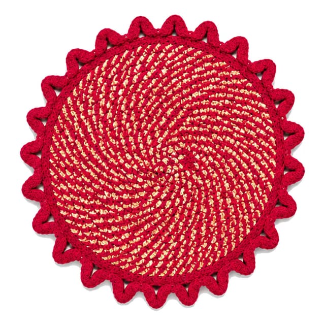 Handwoven Round Door Mat for Home Entrance, Cotton Braided Washable Doormat for Main Door, Living Room