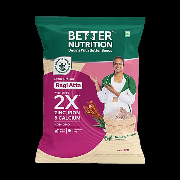 Better Nutrition Stone Ground Ragi Atta - Bio Fortified