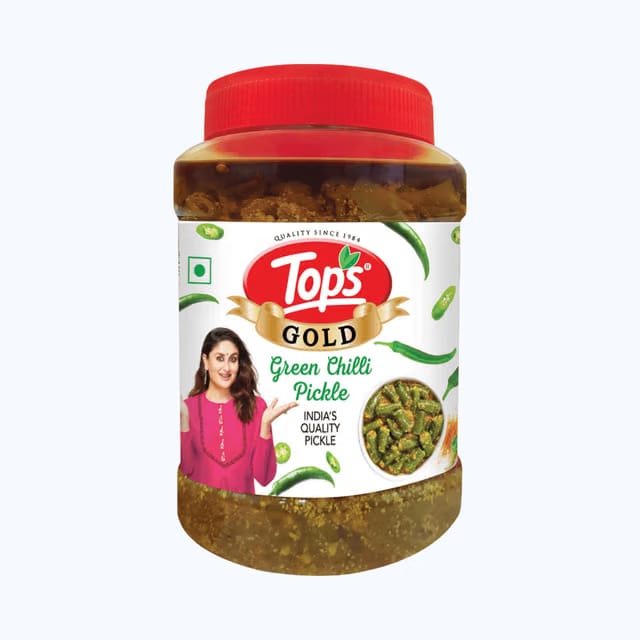 Tops Gold Green Chilli Pickle