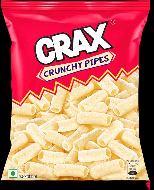 Crax Crunchy Pipes Salted Puff Snacks