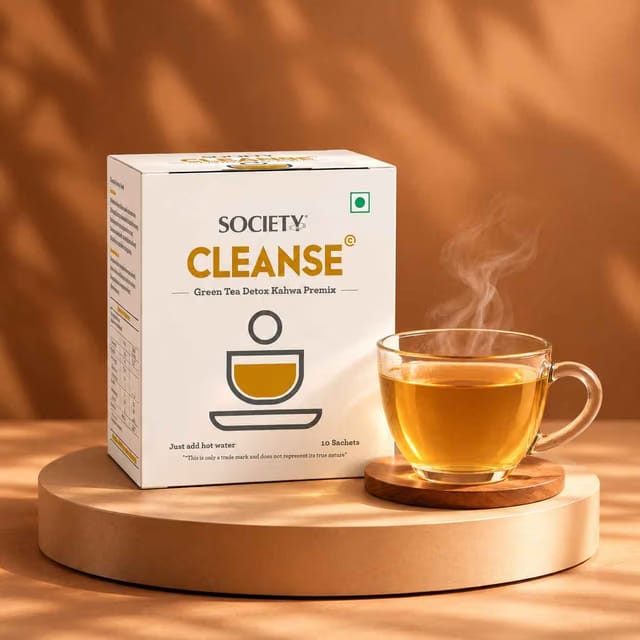 Society Cleanse Green Tea Detox Kahwa Premix Tea Pouch