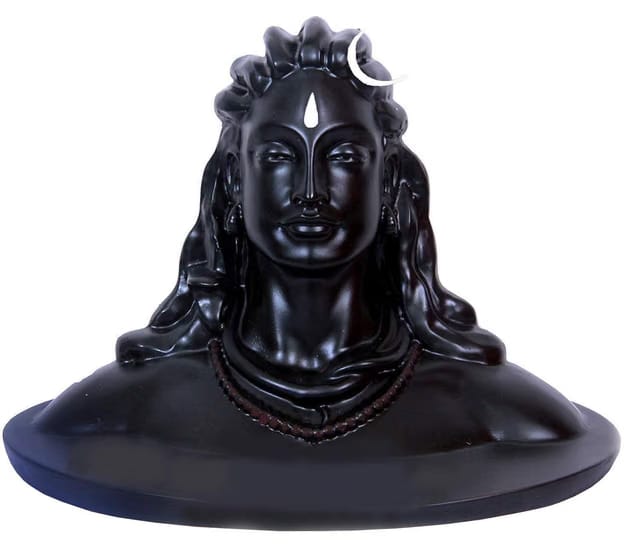 Jiyansh Creation Ceramic Lord Adiyogi Shiva Idol Statue for Car Dashboard Decor/Gift Item