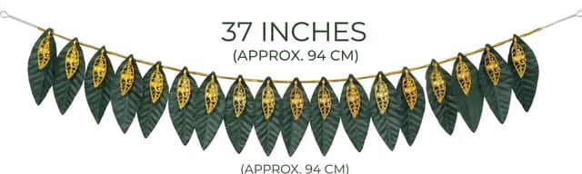 Ypan Craft 37-Inch Artificial Mango Leaf Ganesha Toran for Main Door Decoration