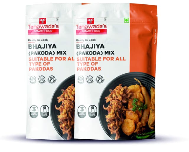 Tanawade’s Smart Food Instant Bhajia (Pakoda) Mix – Pack of 2 • No Preservatives • Ready-to-Cook Crunchy Homestyle