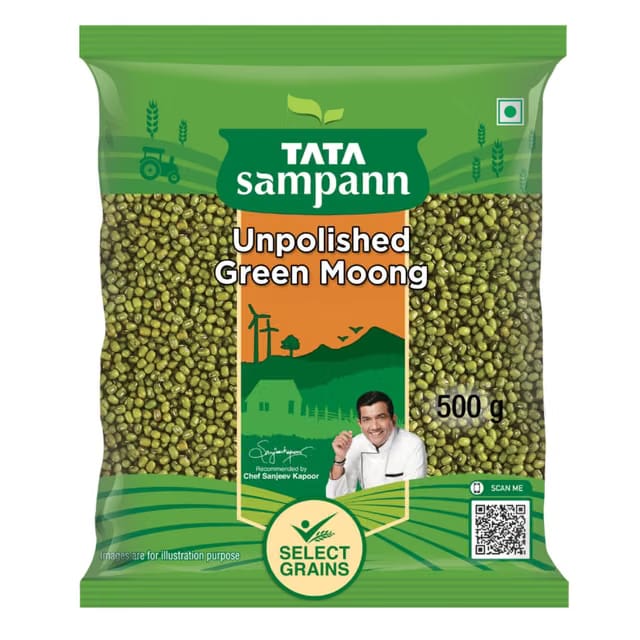 Tata Sampann Unpolished Green Moong Dal (Whole)