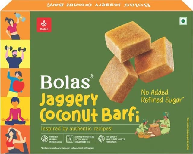 Bolas Jaggery Coconut Barfi