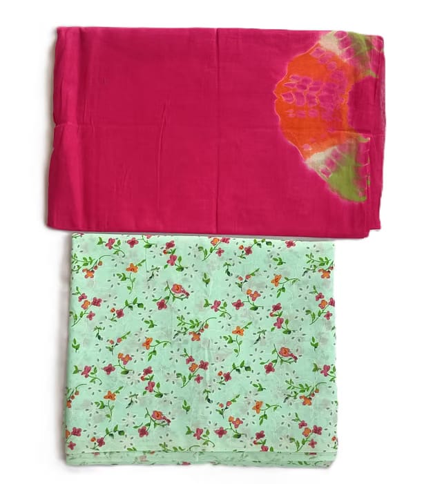 Shreeji Collection Rajputi Poshak Unstitched Cambric Cotton Combo
