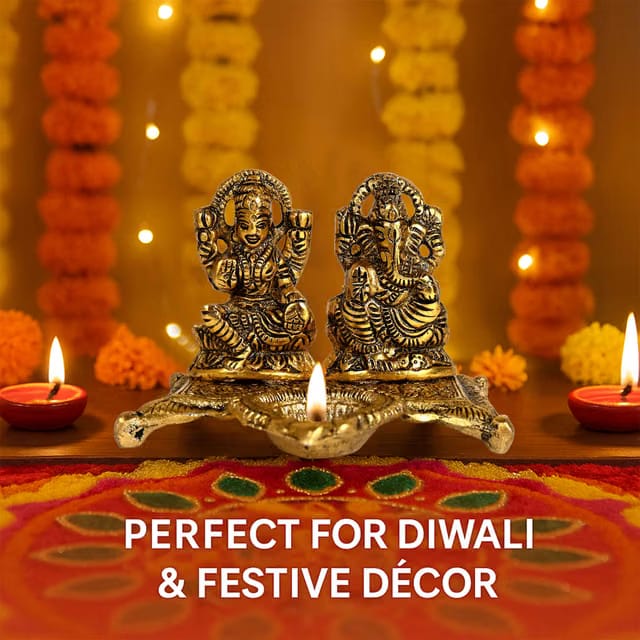 Laxmi Ganesh Metal Murti