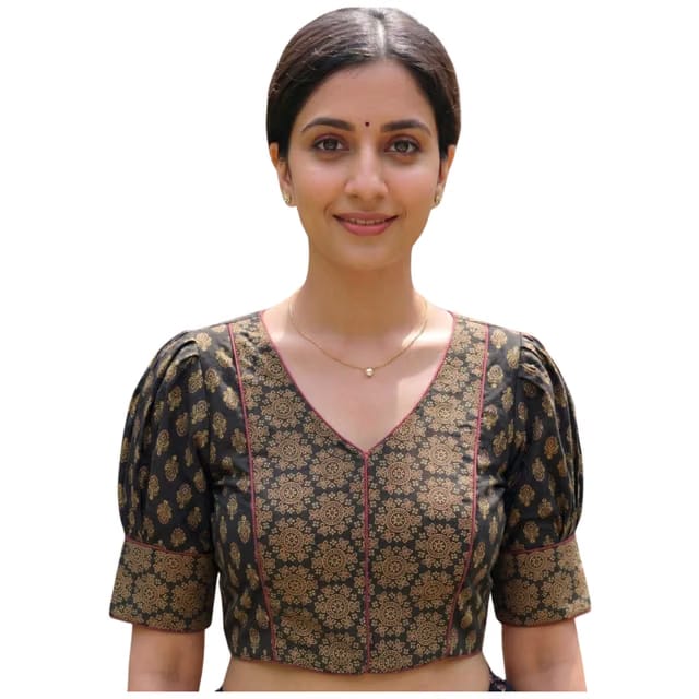 Women’s Readymade Pure Ajrakh Cotton Blouse
