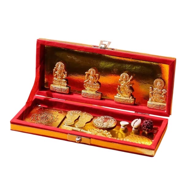 Shree Dhan Lakshmi Kuber Bhandari Diwali Pooja Set for Home Mandir & Puja Decor