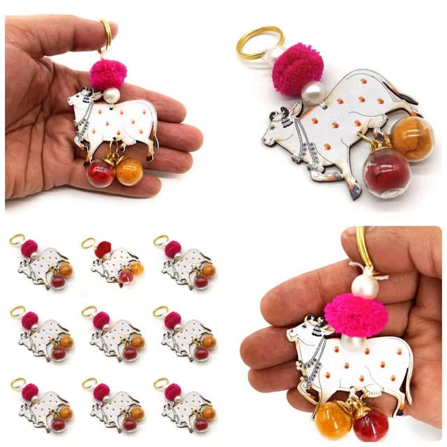 India Roli Haldi Pasupu Kumkum Dome Glass Bottle Gift Set