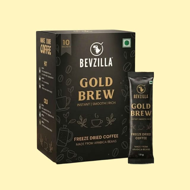 Bevzilla Gold Brew Freeze Dried Coffee Sachets