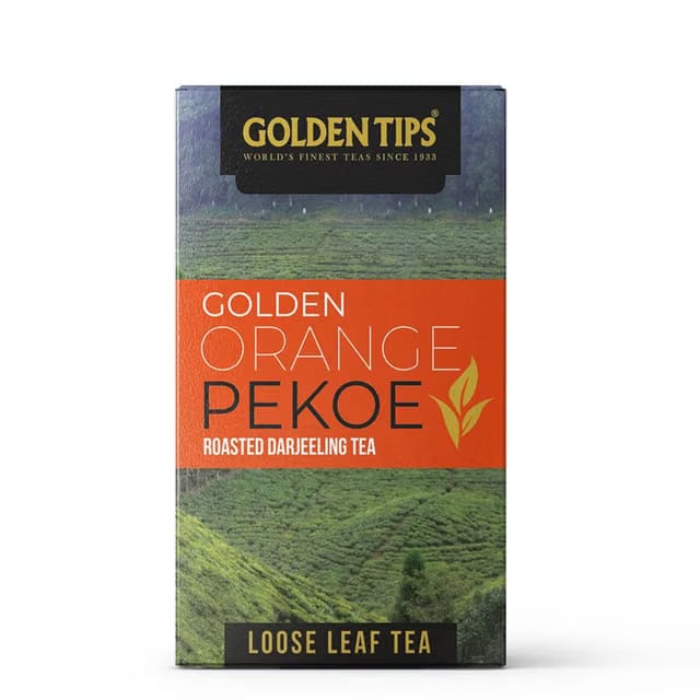 Golden Tips Darjeeling Orange Pekoe Loose-Leaf Black Tea, Premium Himalayan Single-Origin Tea