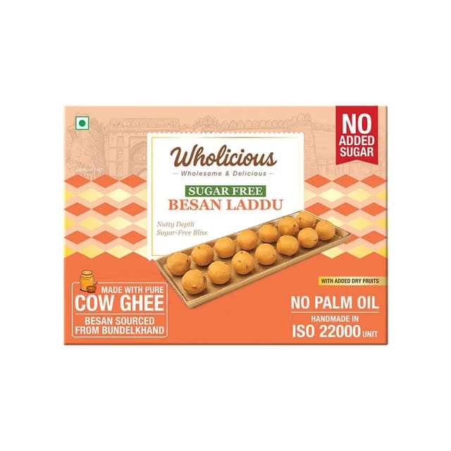 Sugar Free Dry fruit Besan Laddu by Wholicious