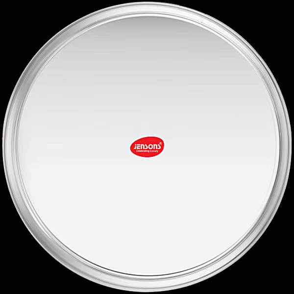 Stainless Steel Dinner Rice Plate - 27 cm, Silver, 1 pc