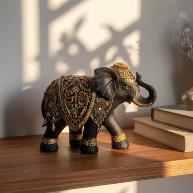 eCraftIndia Elephant Statue Showpiece for Home Decor Office Table